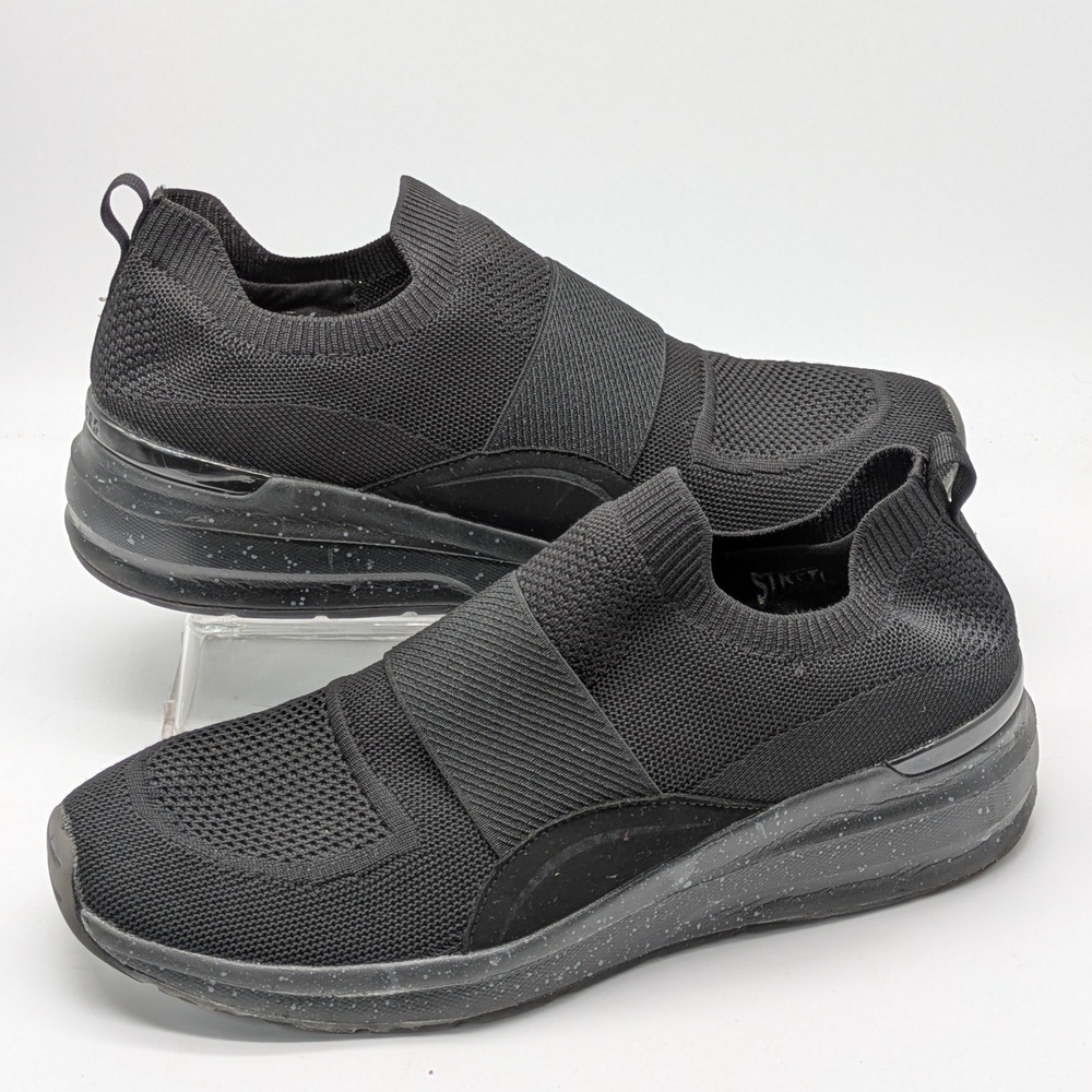 Skechers Women's Size 11 Black Knit Slip On Sneakers Memory Foam Walking Shoes